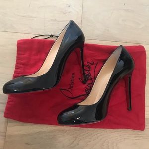 Christian Louboutin Round Toe Black Pump Heels 41